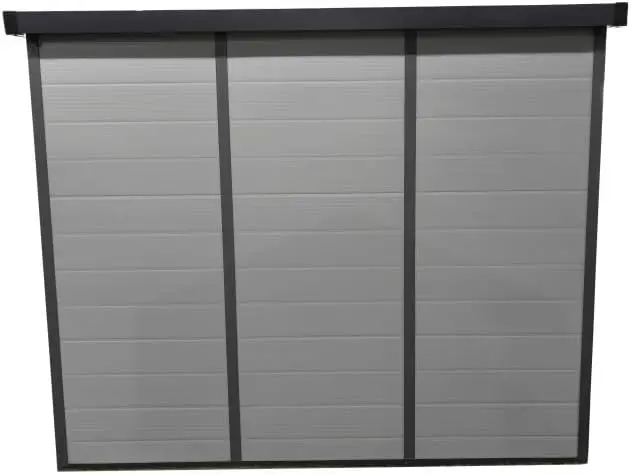 Abri de jardin en résine en aluminium gris 4,10m² vue 9