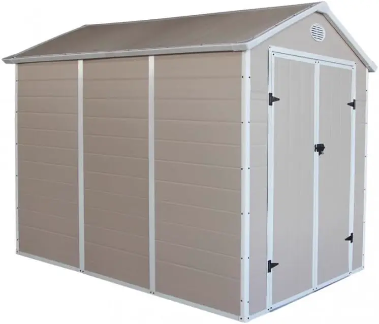 Jôbu Abri de Jardin en Résine Beige 5,32m² | Structure Acier