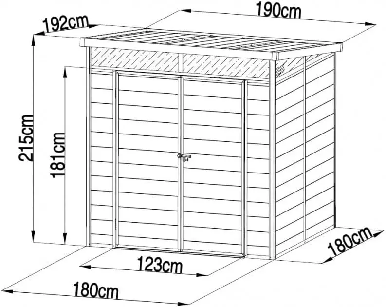 Abri de jardin en résine en résine beige 3,24m² vue 5