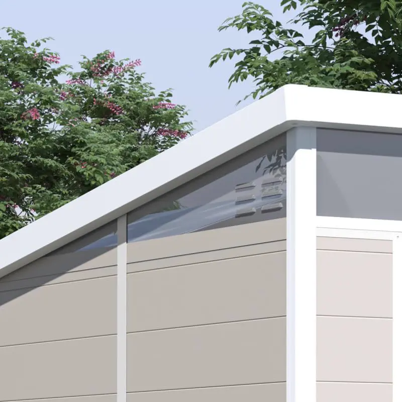 Abri de jardin en résine en résine beige 3,24m² vue 6