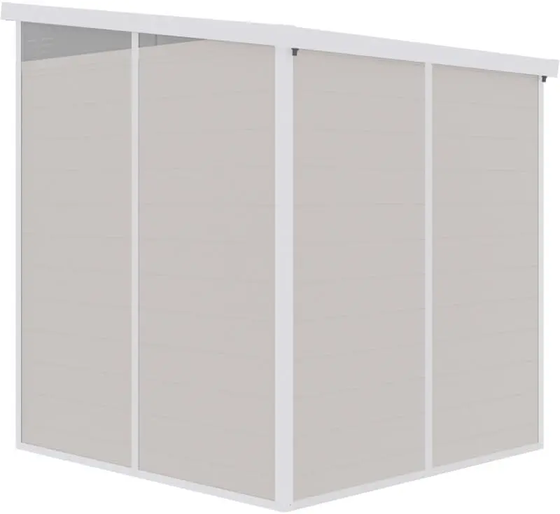 Abri de jardin en résine en résine beige 3,24m² vue 7