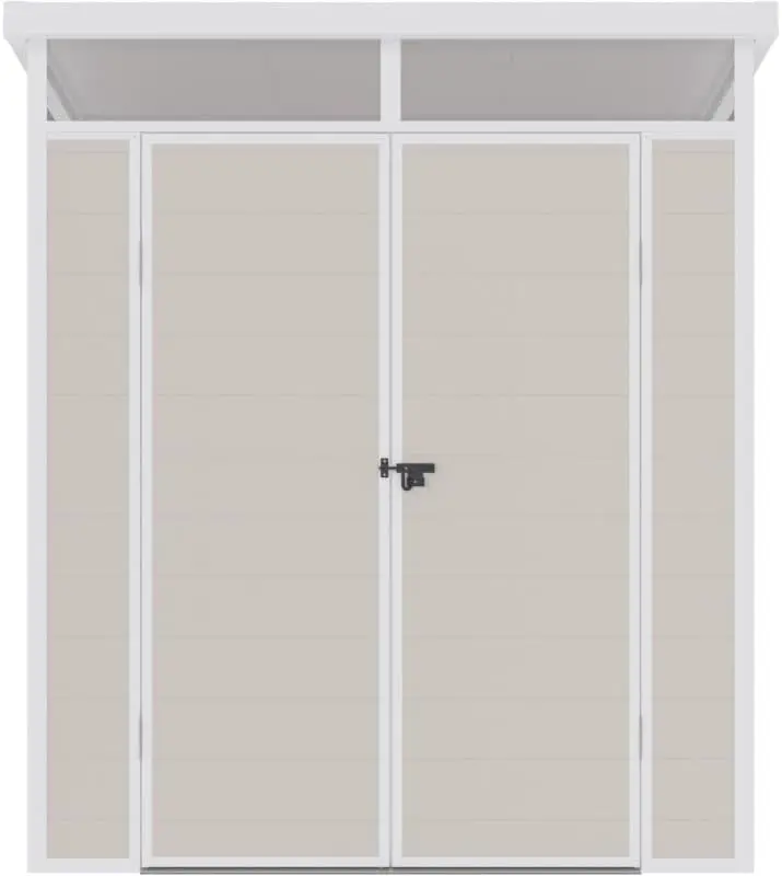 Abri de jardin en résine en résine beige 3,24m² vue 9