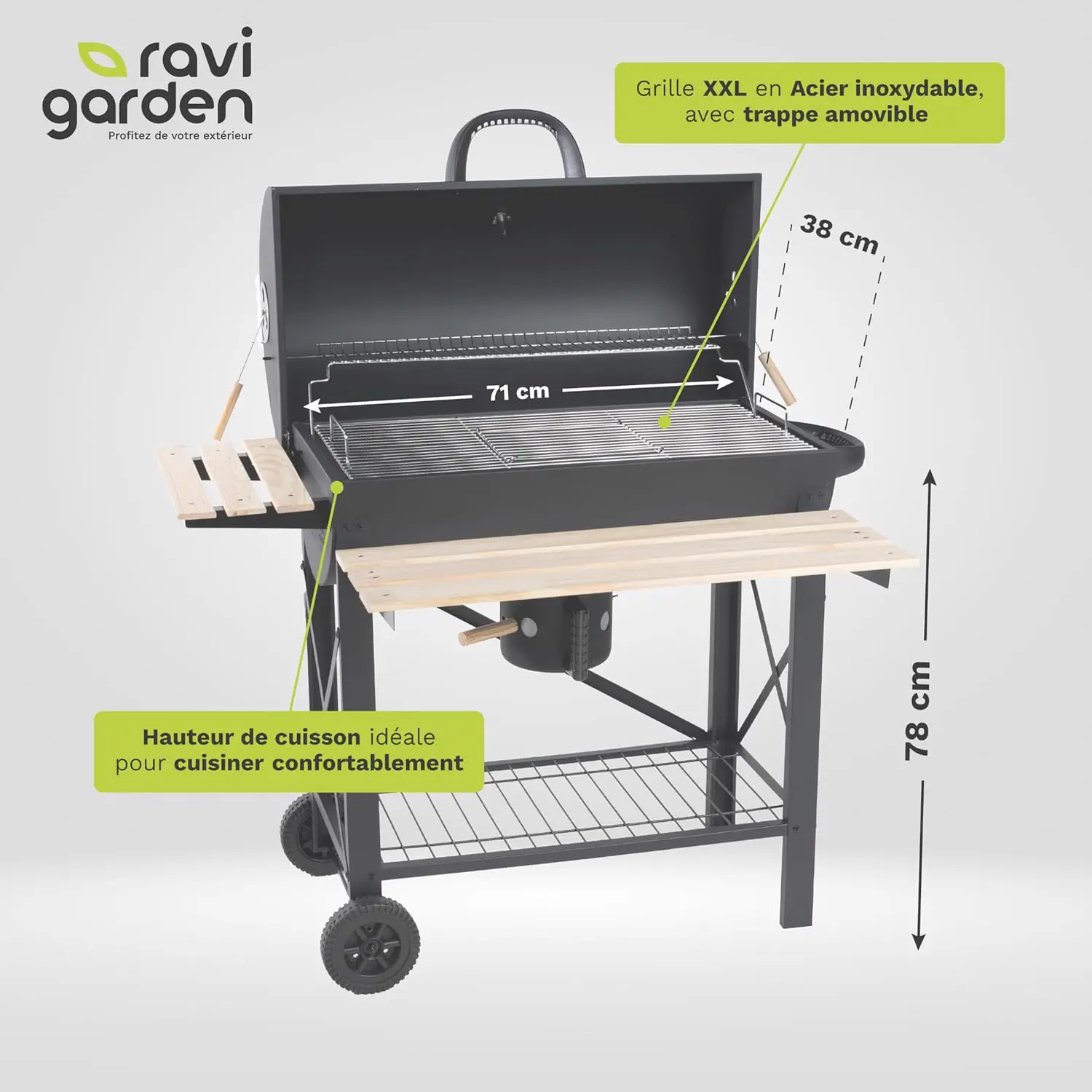 Barbecue weber en bois 71 x 38 cm vue 6