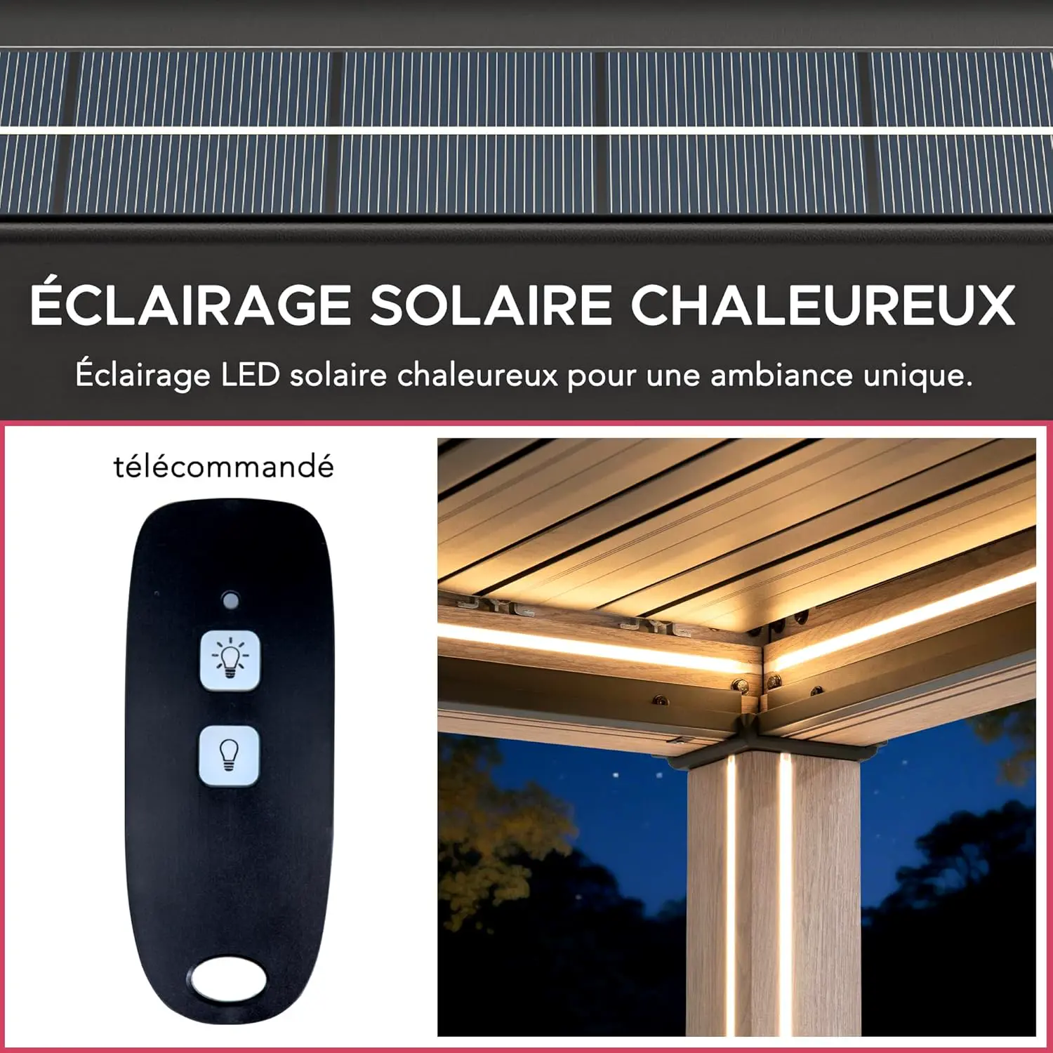 Pergola en aluminium 9 m² vue 5