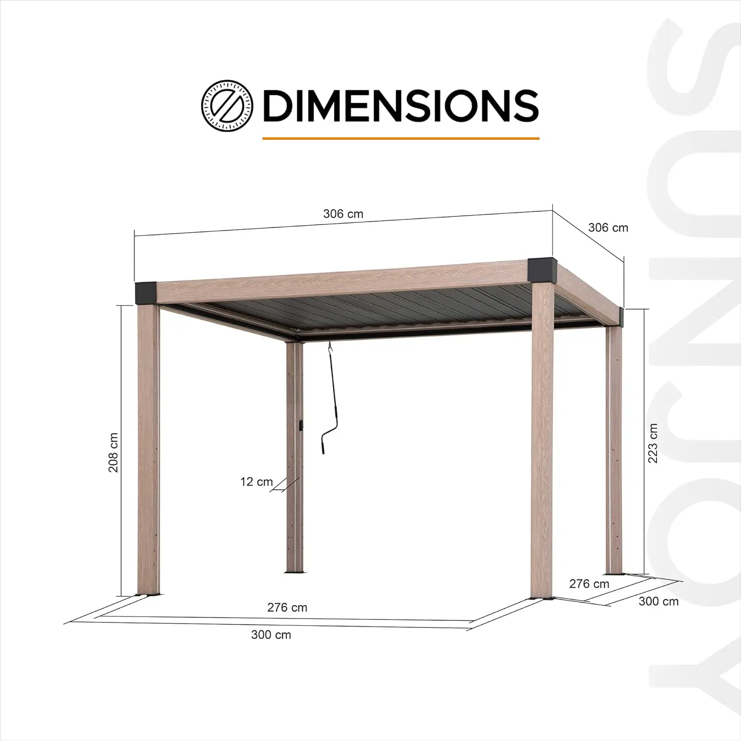Pergola en aluminium 9 m² vue 9