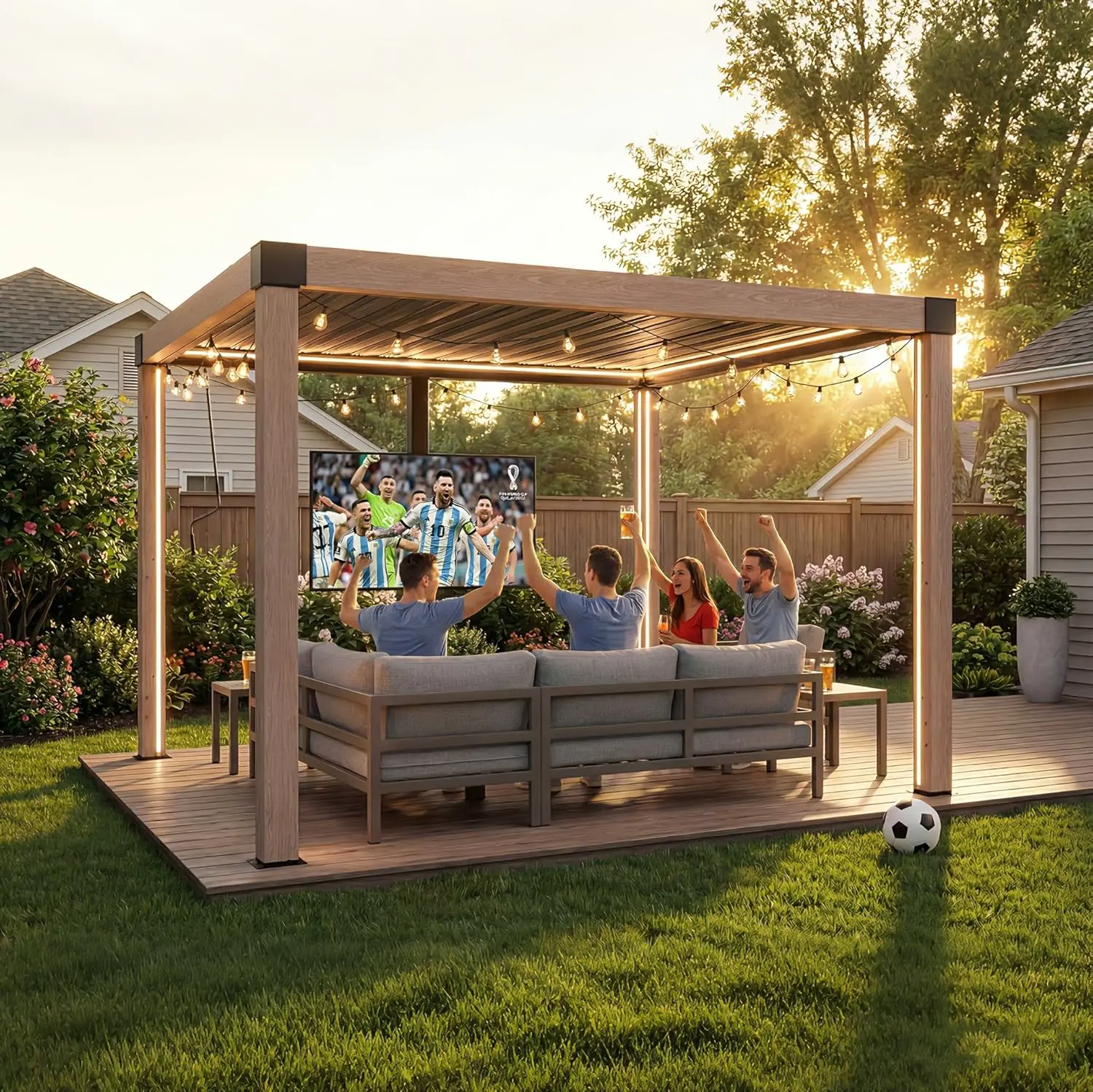 Pergola en aluminium 9 m² vue 10