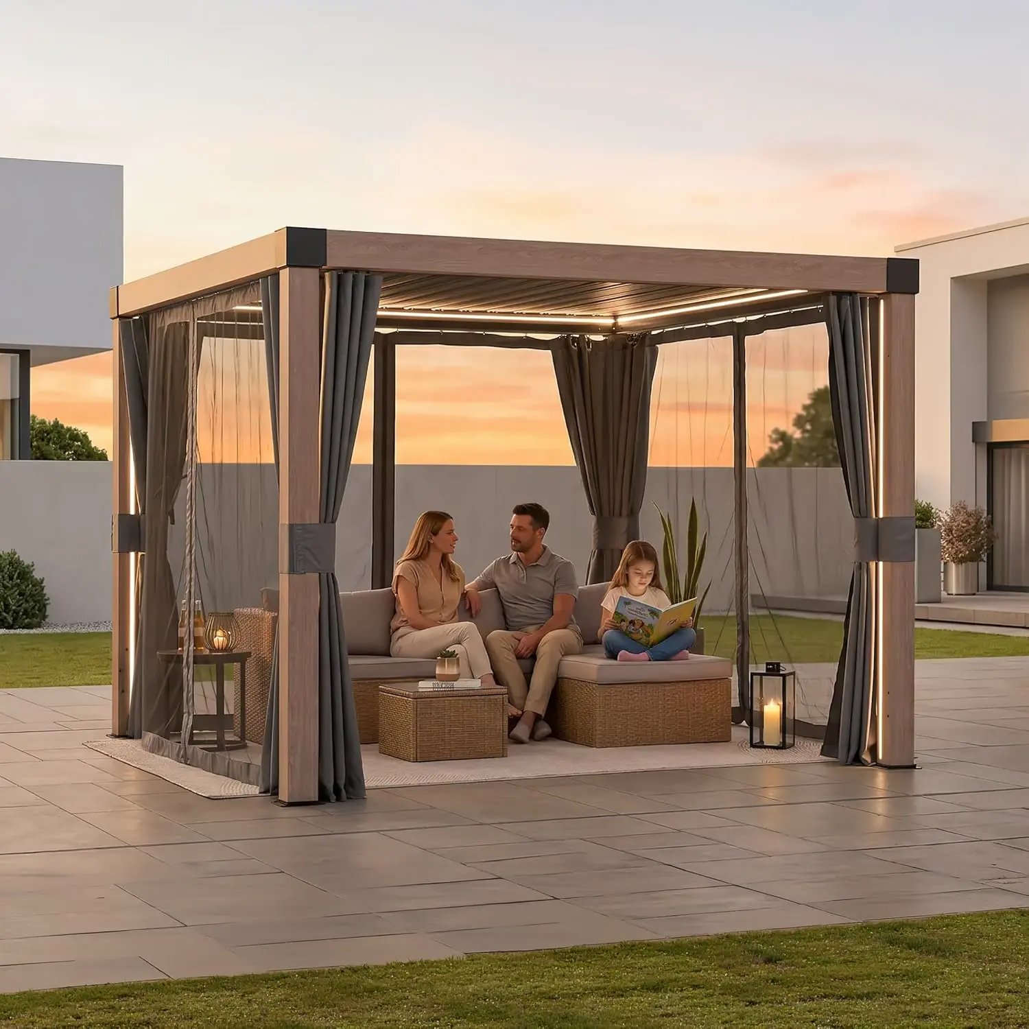 Pergola en aluminium 9 m² vue 11