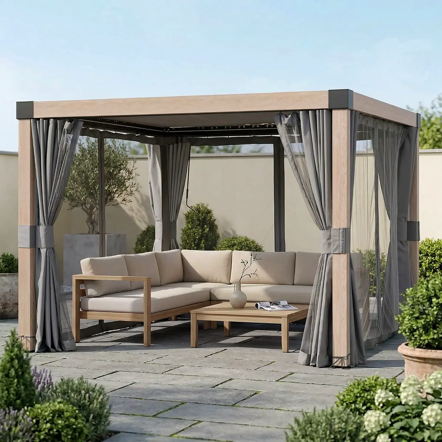 Pergola en aluminium 9 m² vue 12
