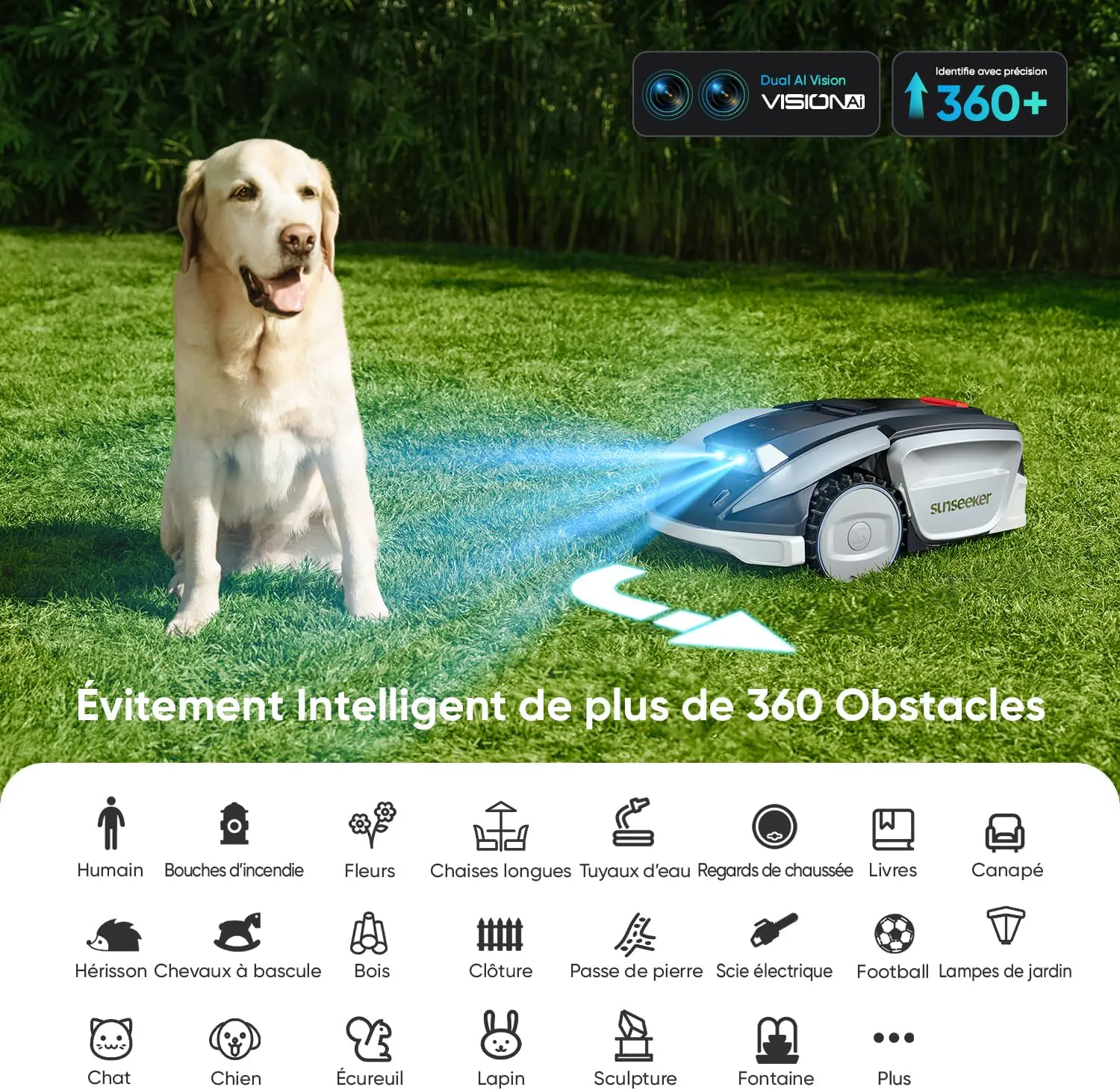 Robot tondeuse gris 1600 m² vue 5
