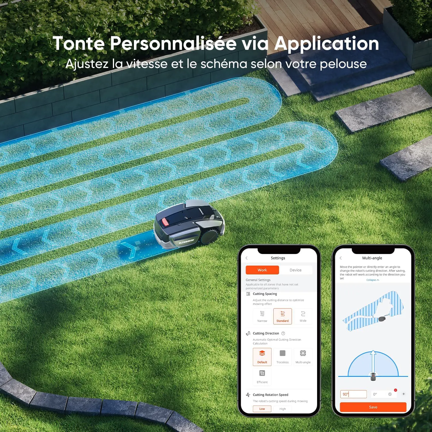 Robot tondeuse gris 1600 m² vue 7