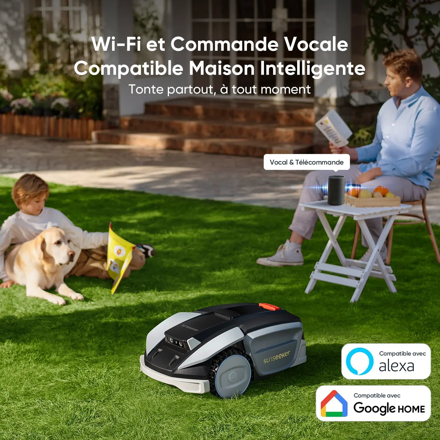 Robot tondeuse gris 1600 m² vue 9