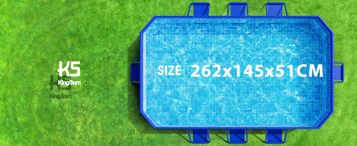 Piscine hors sol en aluminium 185 × 51 cm — contenu détaillé 10