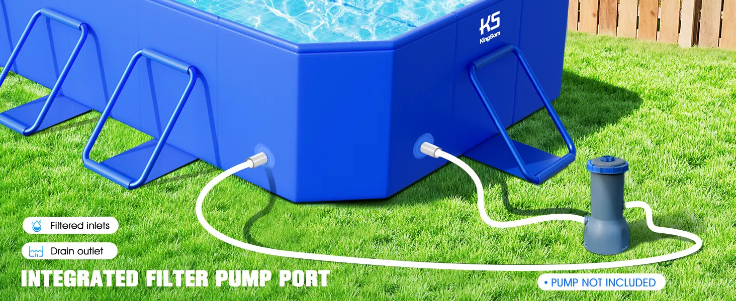 Piscine hors sol en aluminium 185 × 51 cm — contenu détaillé 11