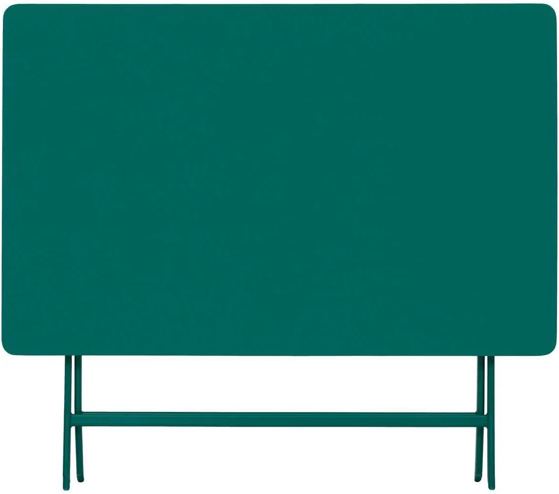 Table de jardin 4 places en acier vert 70 x 70 vue 5