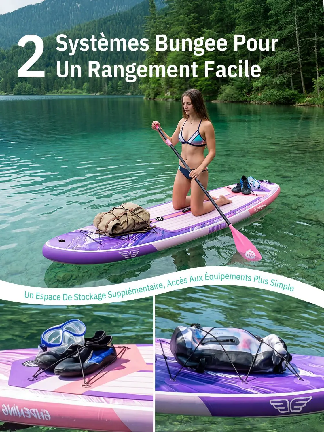 Paddle gonflable 2 places 83X15cm vue 6