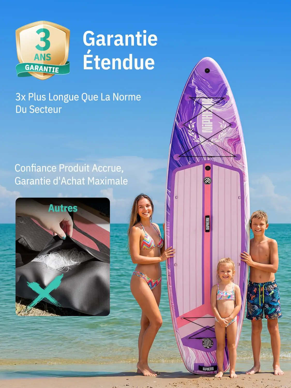 Paddle gonflable 2 places 83X15cm vue 9