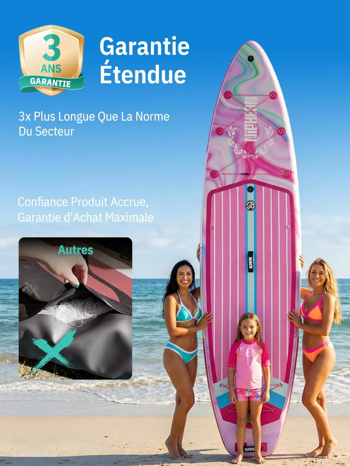 Paddle gonflable 2 places 83X15cm vue 9