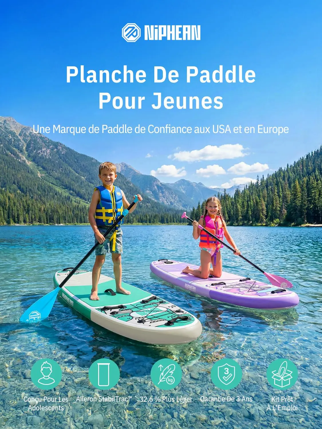 Paddle gonflable Niphean Paddle Gonflable Adulte avec Tous Les… vue 2