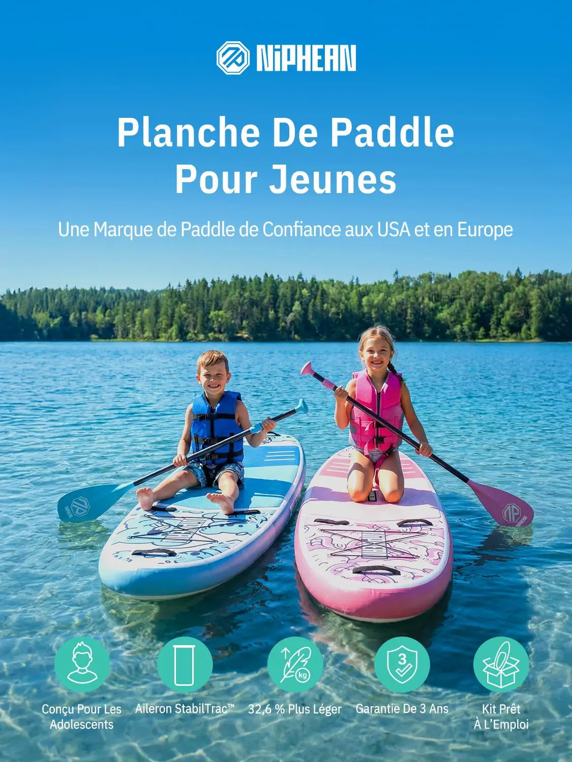 Paddle gonflable Niphean Paddle Gonflable Adulte avec Tous Les… vue 2