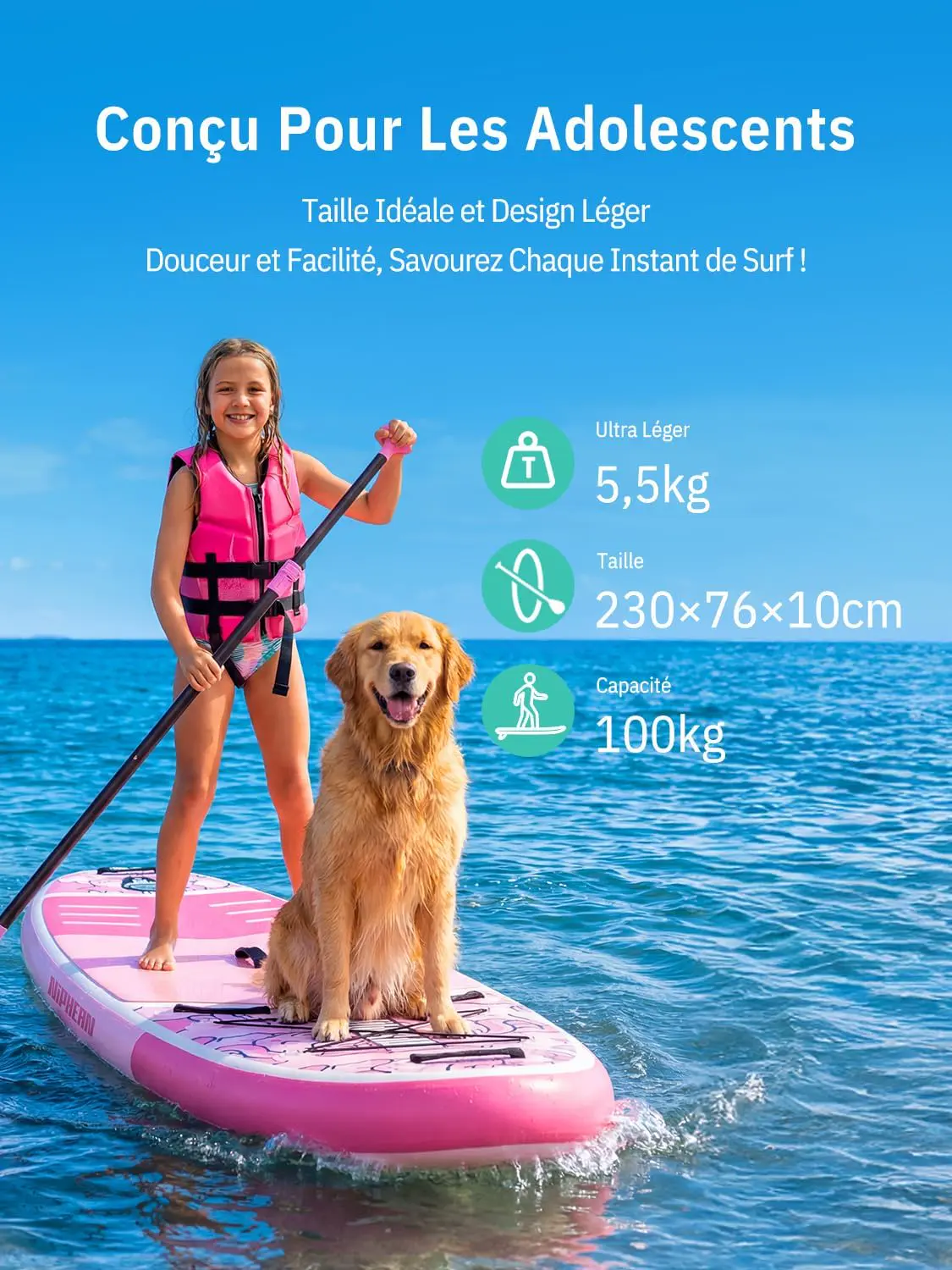 Paddle gonflable Niphean Paddle Gonflable Adulte avec Tous Les… vue 3