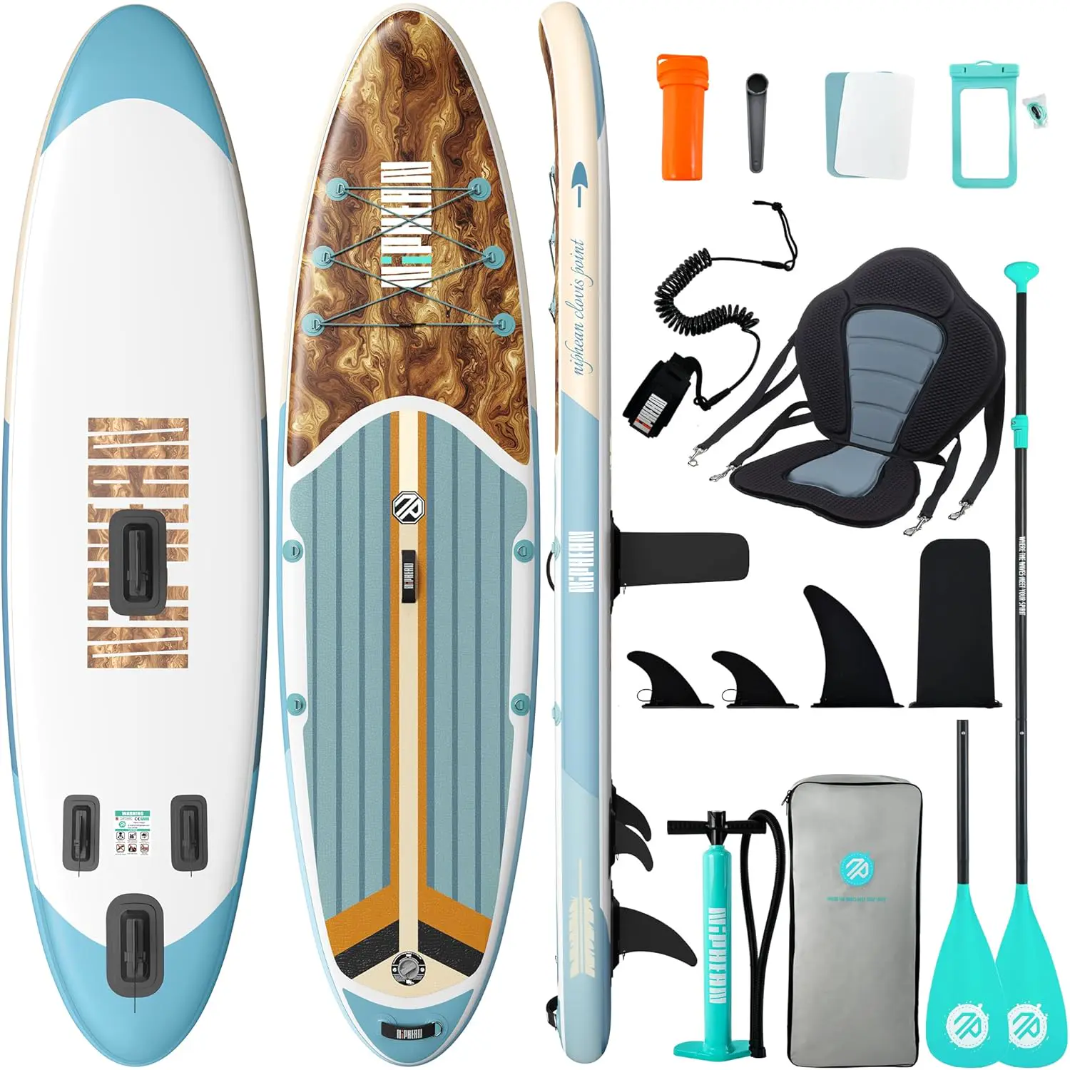 Paddle gonflable bleu vue 1