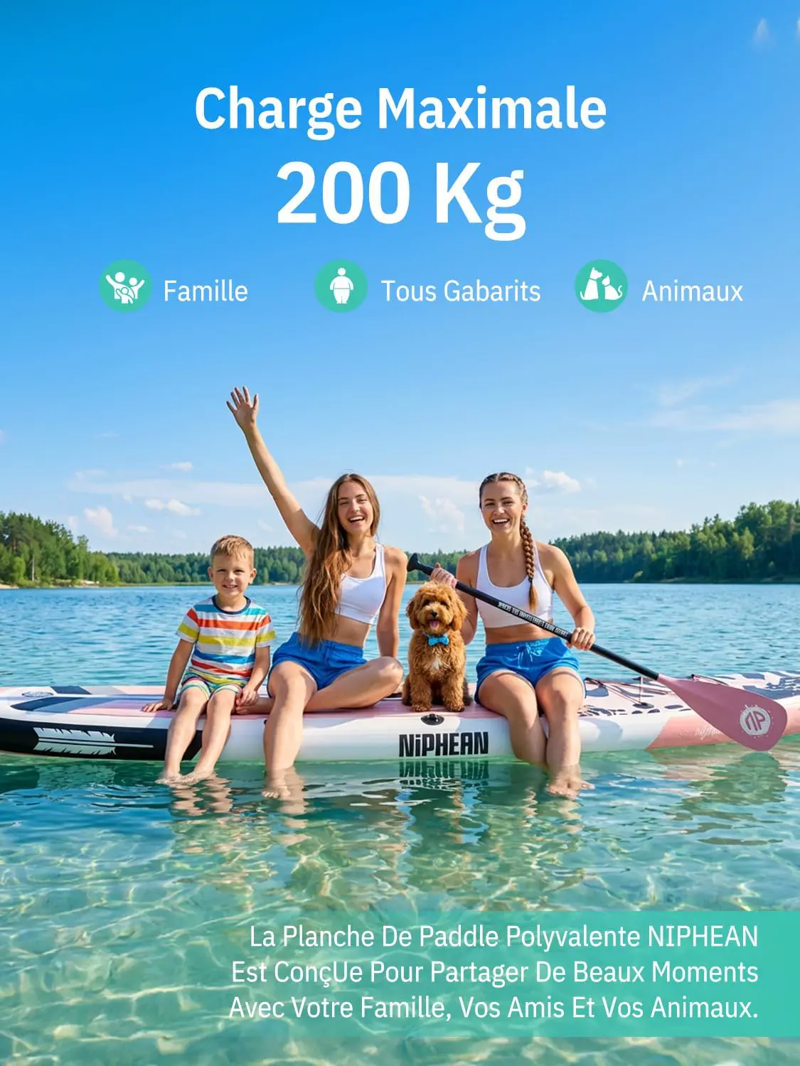 Paddle gonflable Niphean Paddle Gonflable Adulte avec Tous Les… vue 3