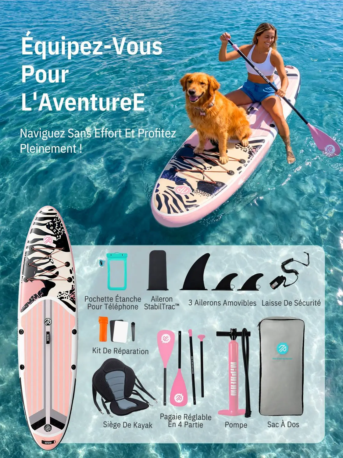 Paddle gonflable Niphean Paddle Gonflable Adulte avec Tous Les… vue 8