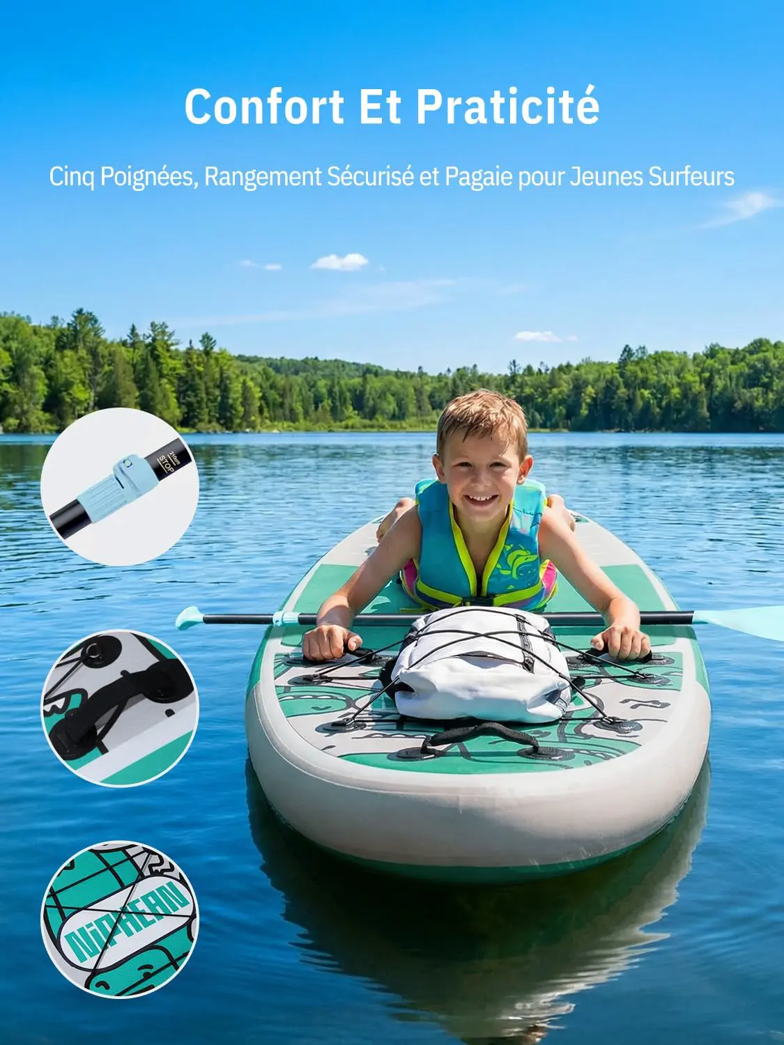 Paddle gonflable Niphean Paddle Gonflable Adulte avec Tous Les… vue 6