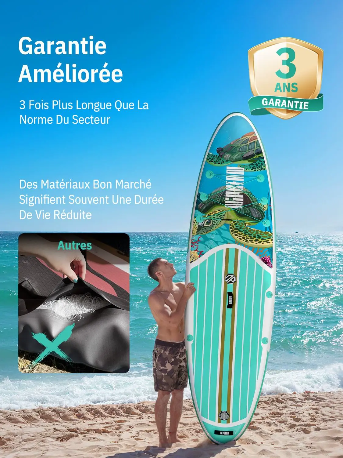 Paddle gonflable Niphean Paddle Gonflable Adulte avec Tous Les… vue 4