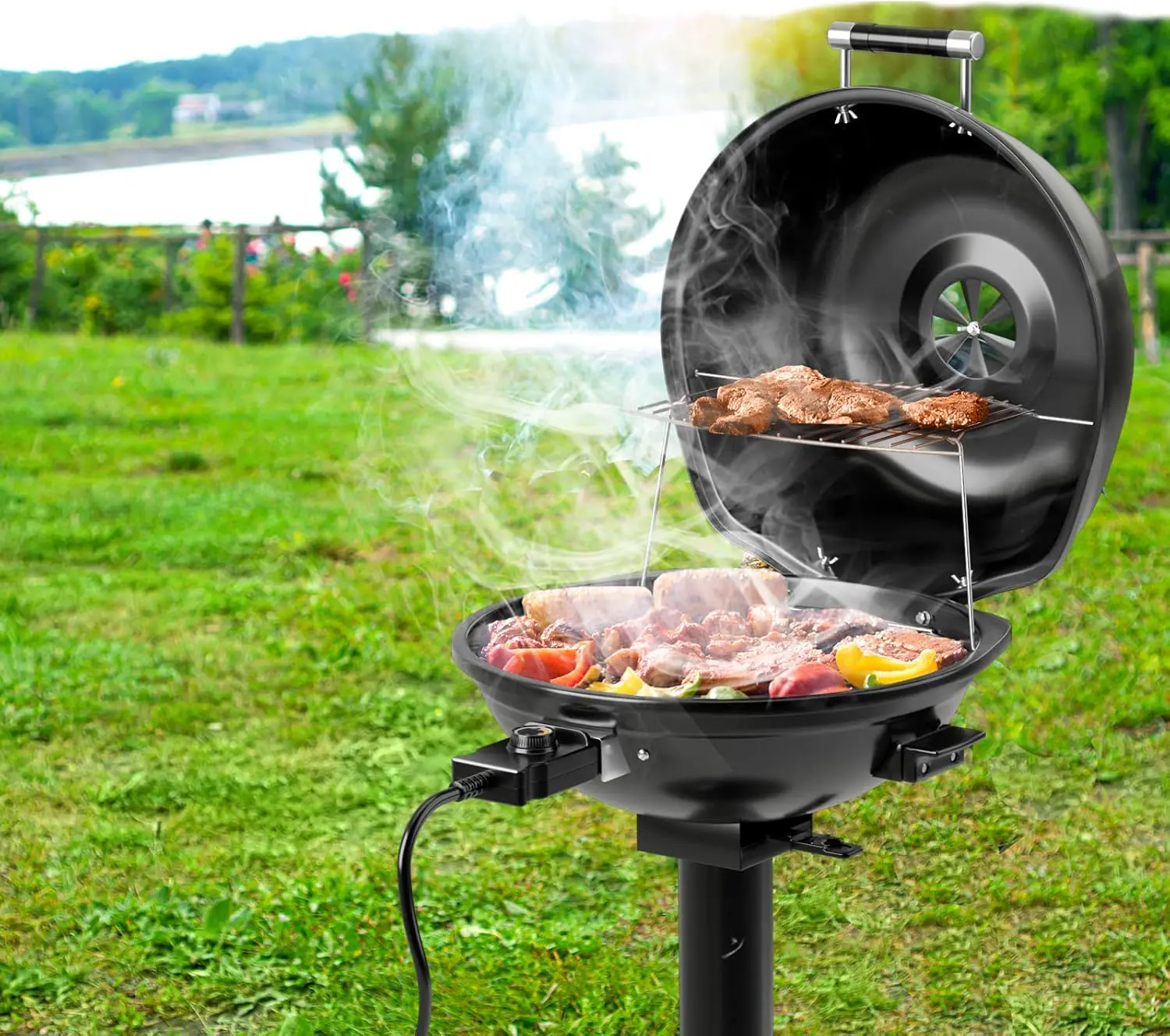 Barbecue électrique 10 places en acier 44 x 52 vue 2