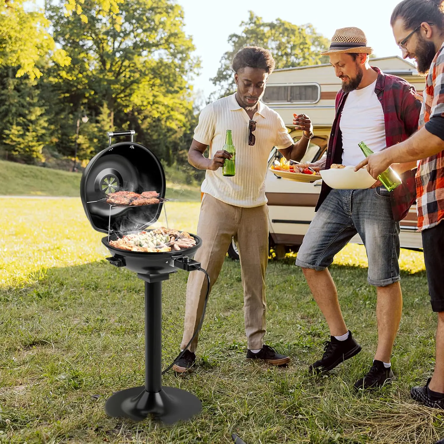 Barbecue électrique 10 places en acier 44 x 52 vue 9
