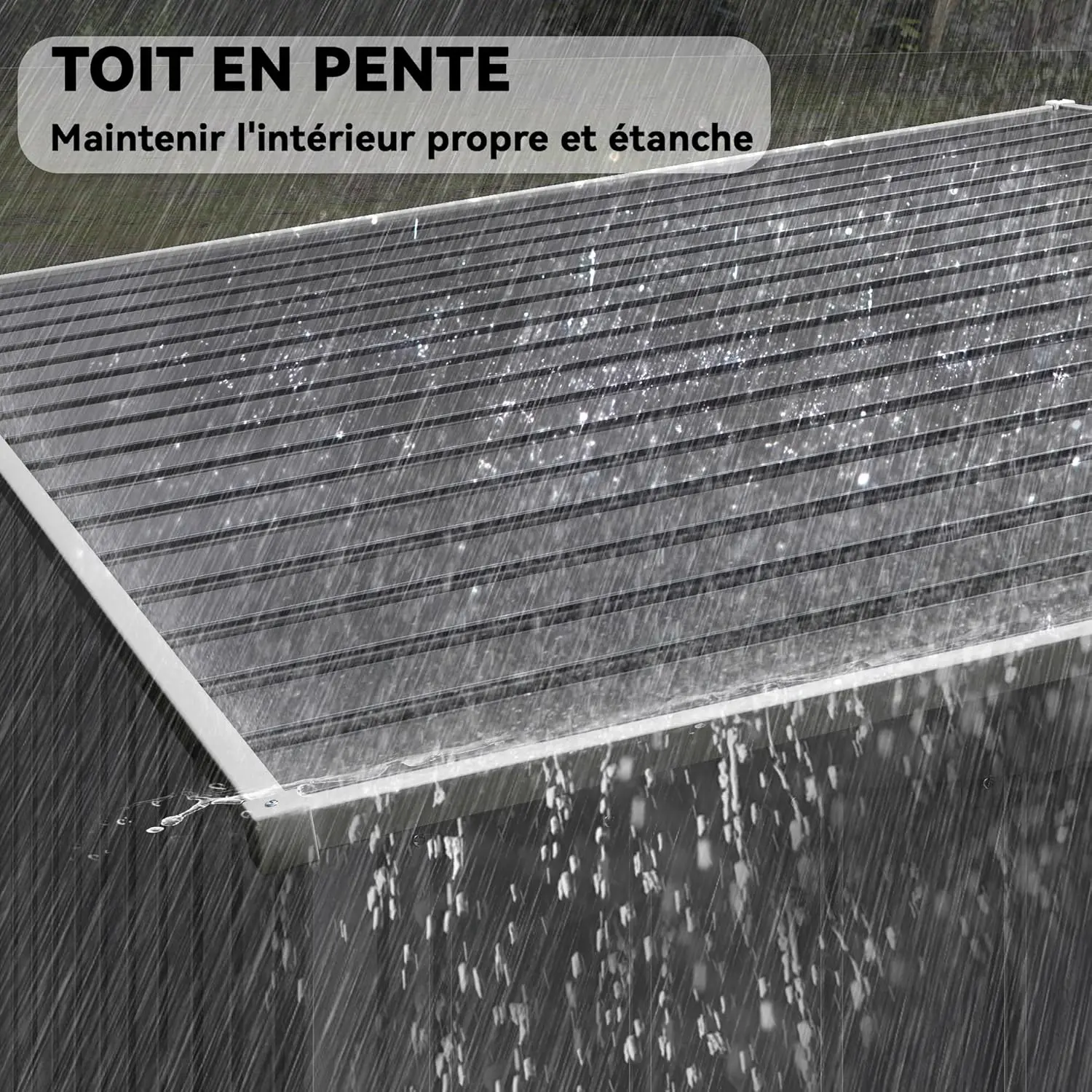Abri de jardin en métal en acier gris 2,81 m² vue 6