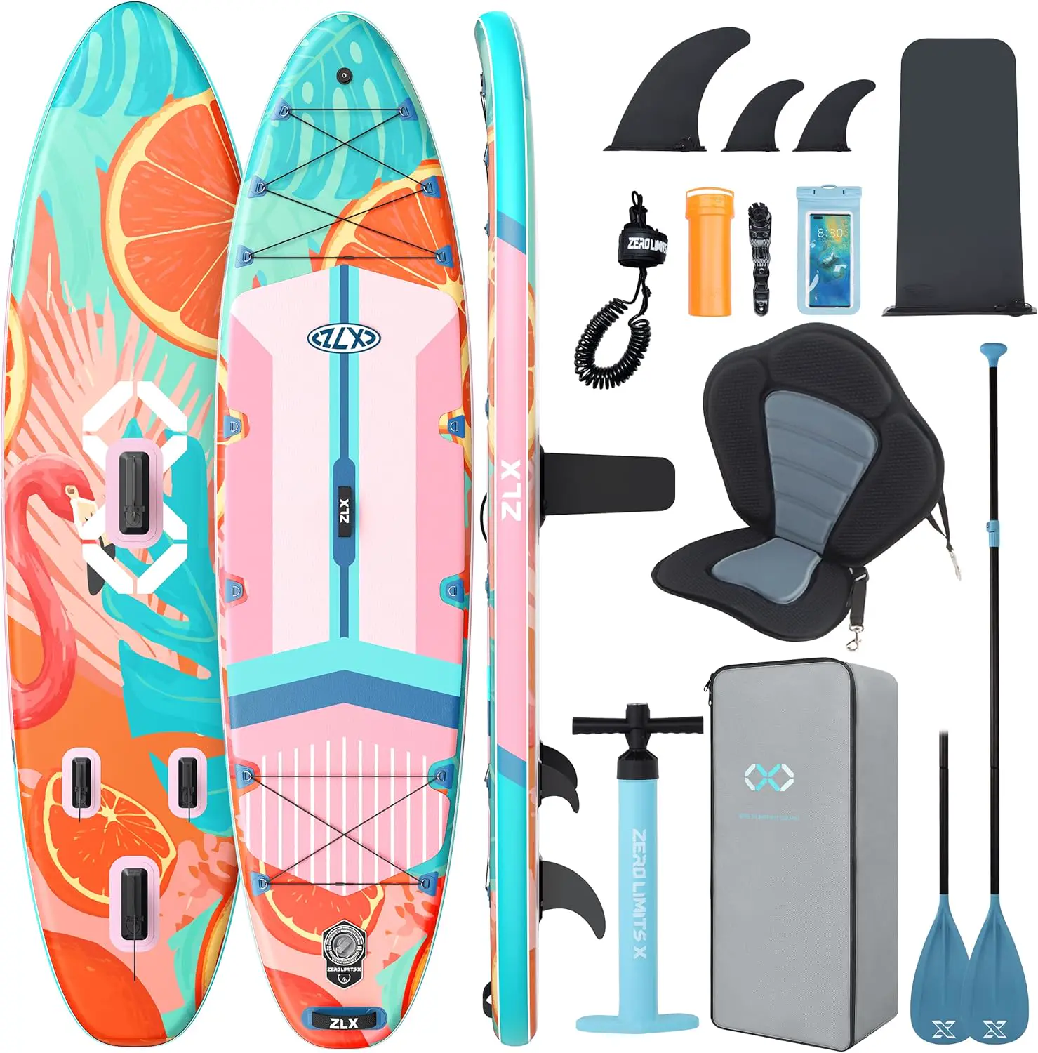 ZLX Paddle Gonflable 350 x 89 cm Extra Large Sup | Planche Stable