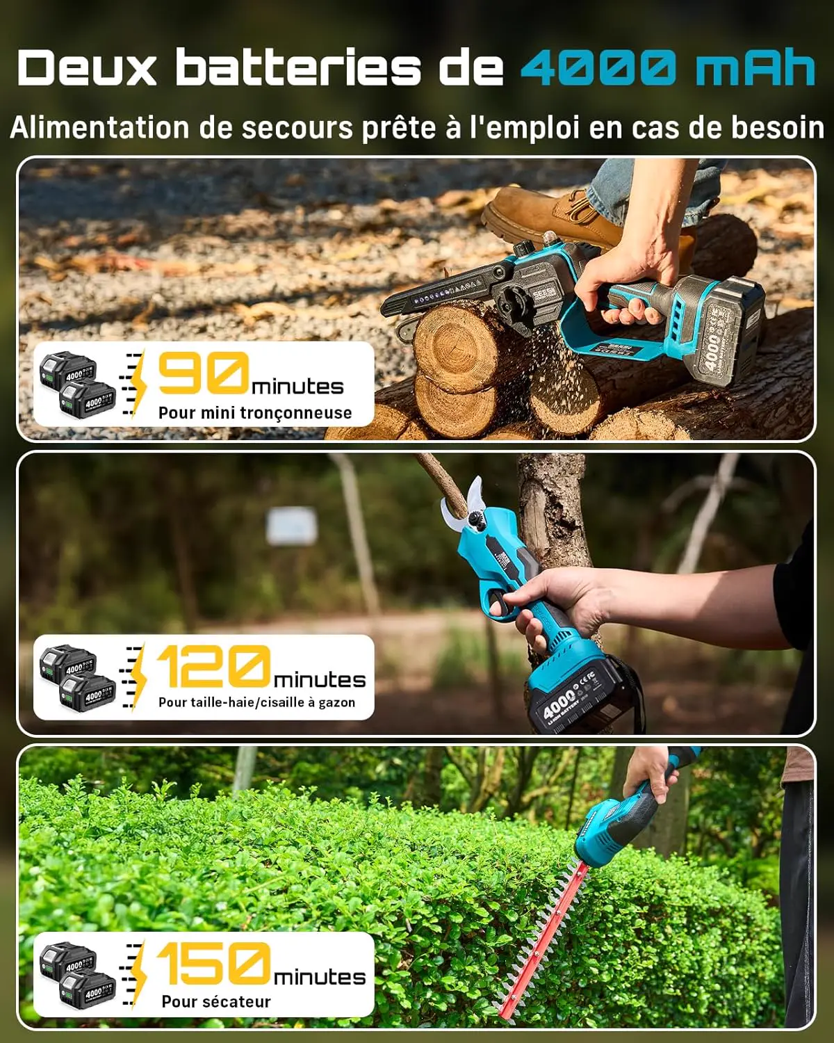Tronçonneuse électrique 2 x 4,0 vue 6
