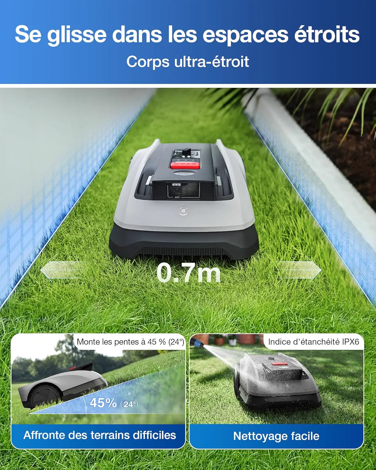 Robot tondeuse 600 m² vue 7