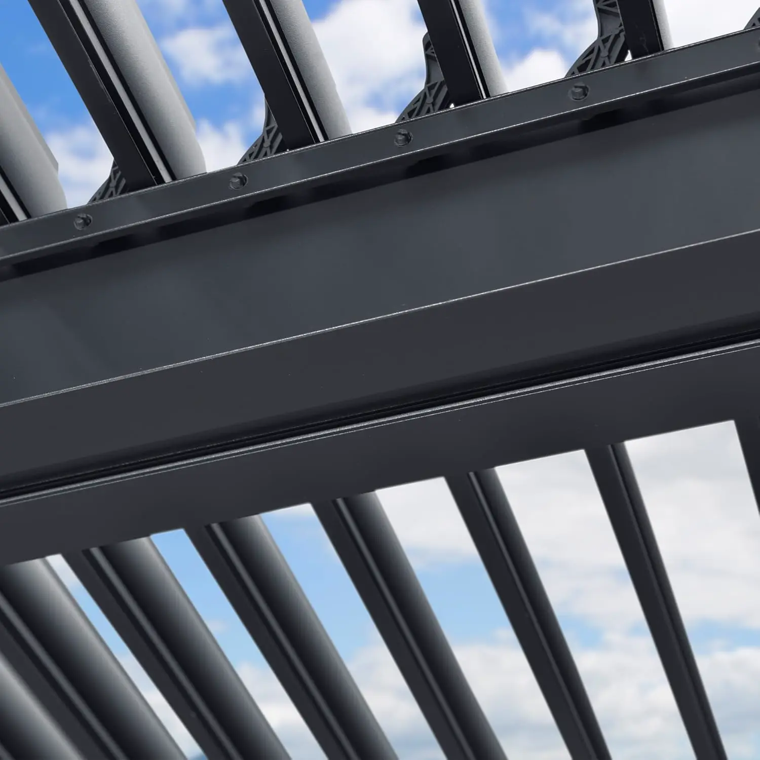 Pergola en aluminium gris 25,44 m² vue 7