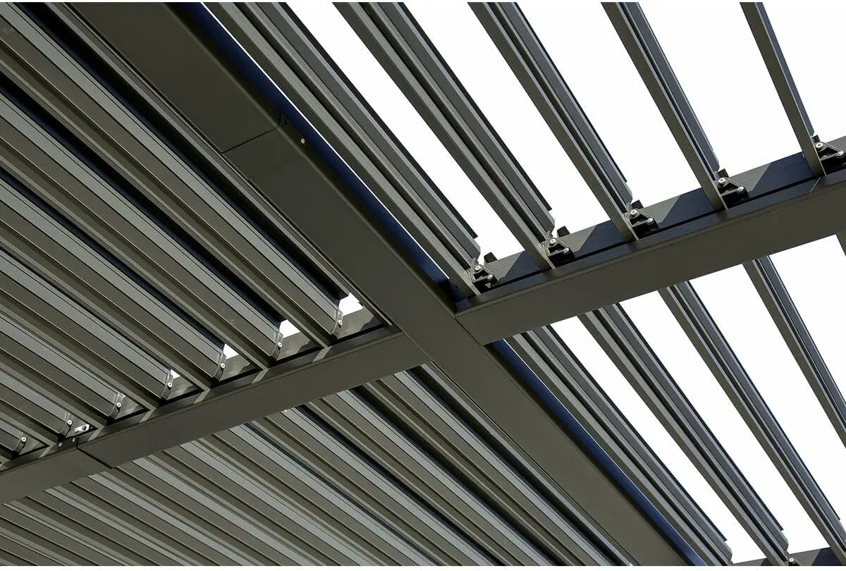 Pergola en aluminium gris 3 x 5 m vue 5
