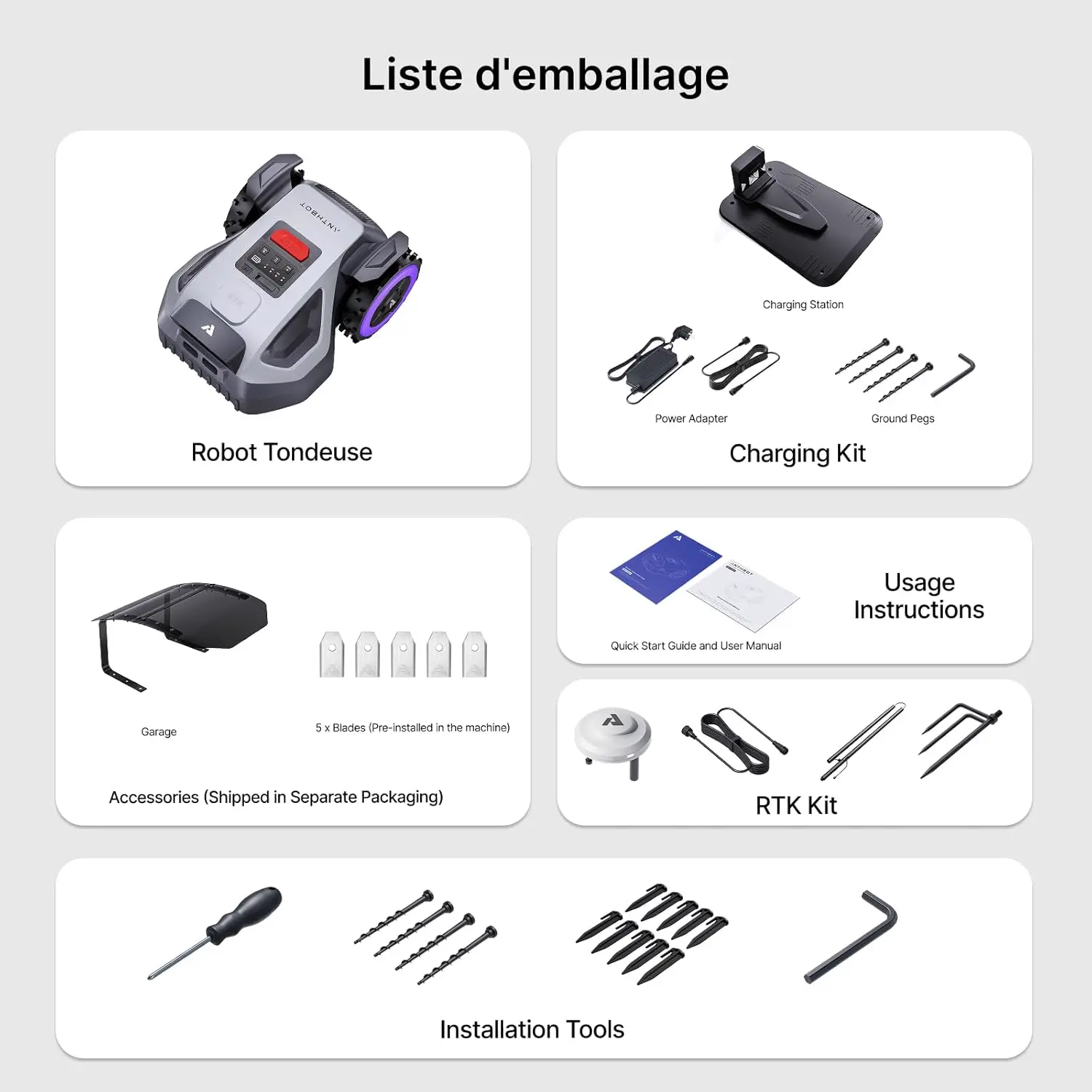 Robot tondeuse 1000 m² vue 10
