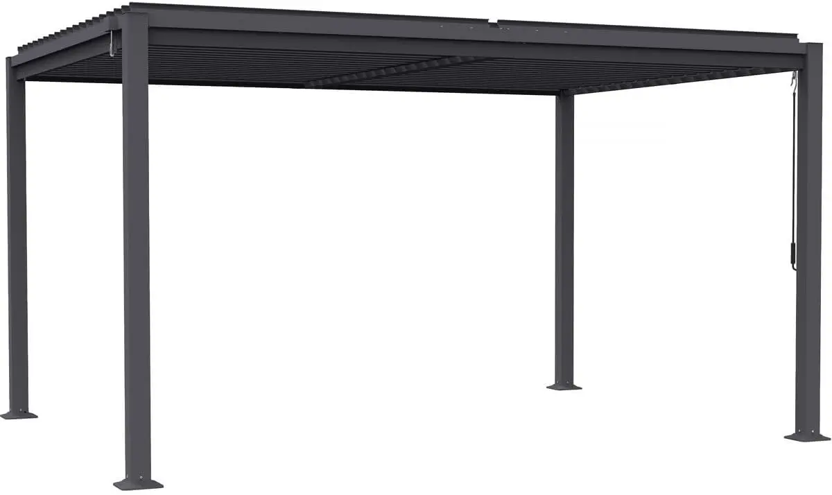 Pergola bioclimatique autoportante avec Lames orientables Howard 3 x 4 m