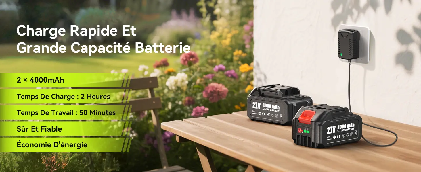 Tronçonneuse à batterie 2 x 4000 — contenu détaillé 5