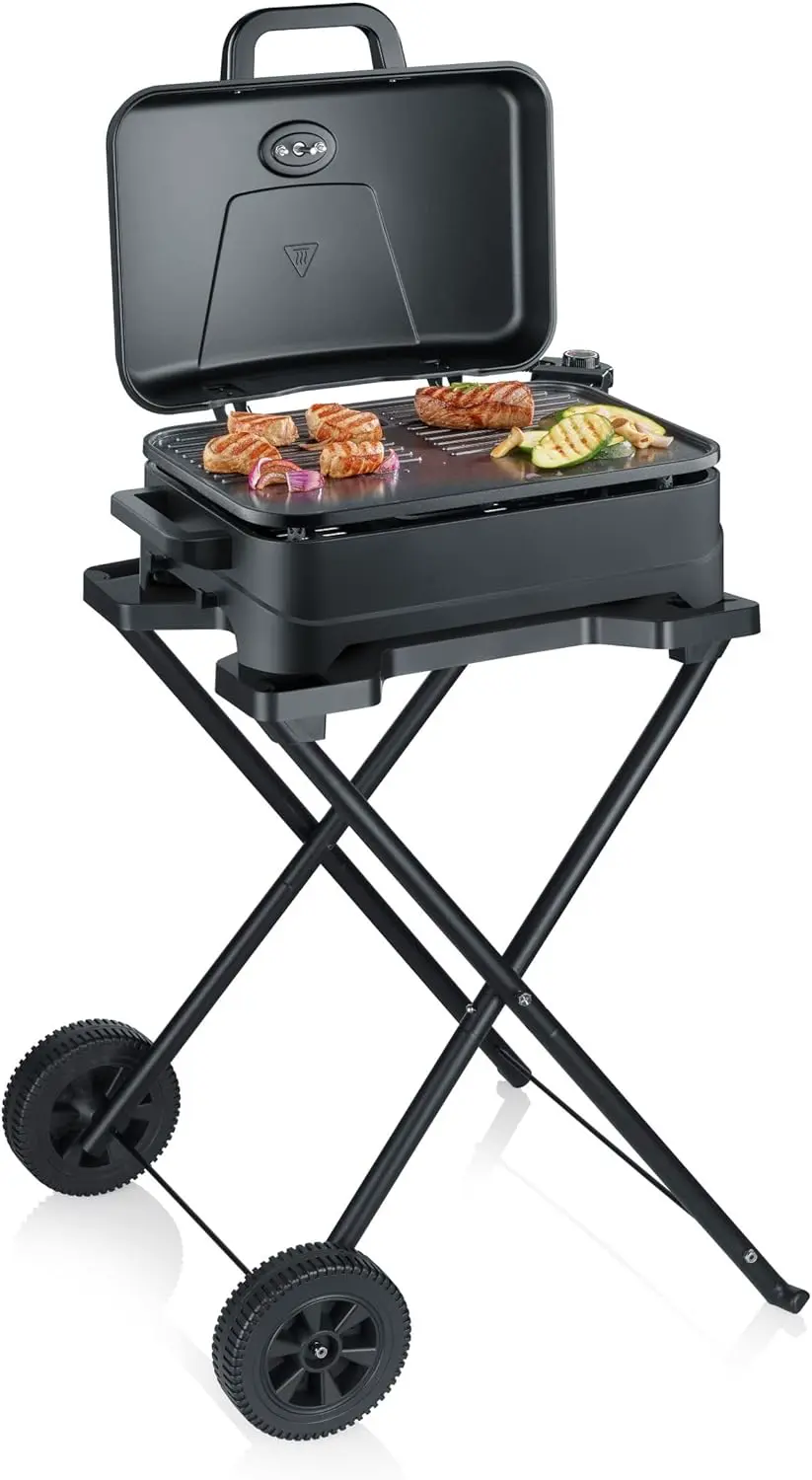 Barbecue électrique en métal noir 45x30cm vue 3