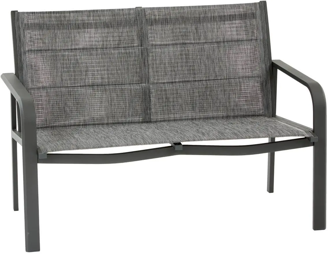 Salon de jardin 4 places en aluminium gris 1,53 x 0,85 m vue 3
