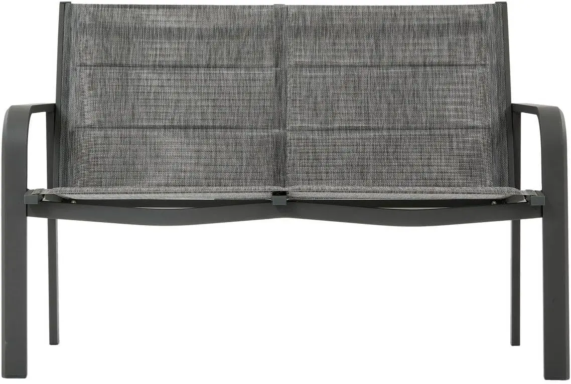 Salon de jardin 4 places en aluminium gris 1,53 x 0,85 m vue 4