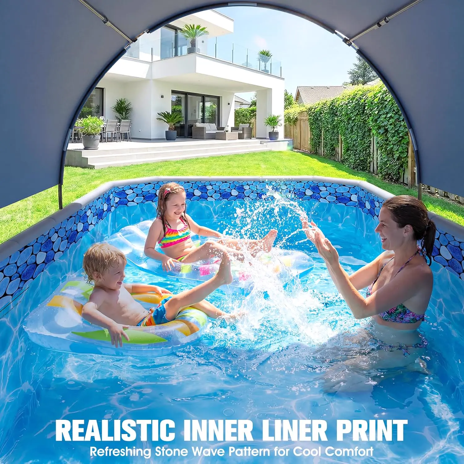 Piscine hors sol en aluminium 127 x 50 cm vue 3