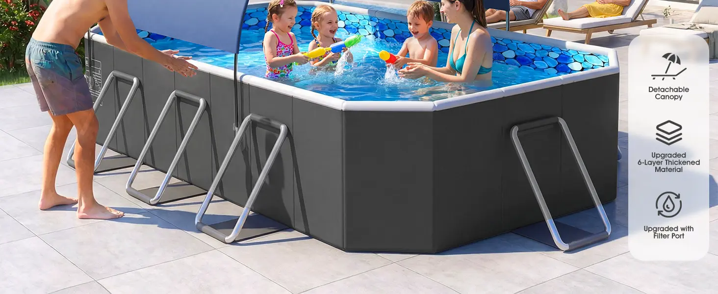 Piscine hors sol en aluminium 127 x 50 cm — contenu détaillé 2