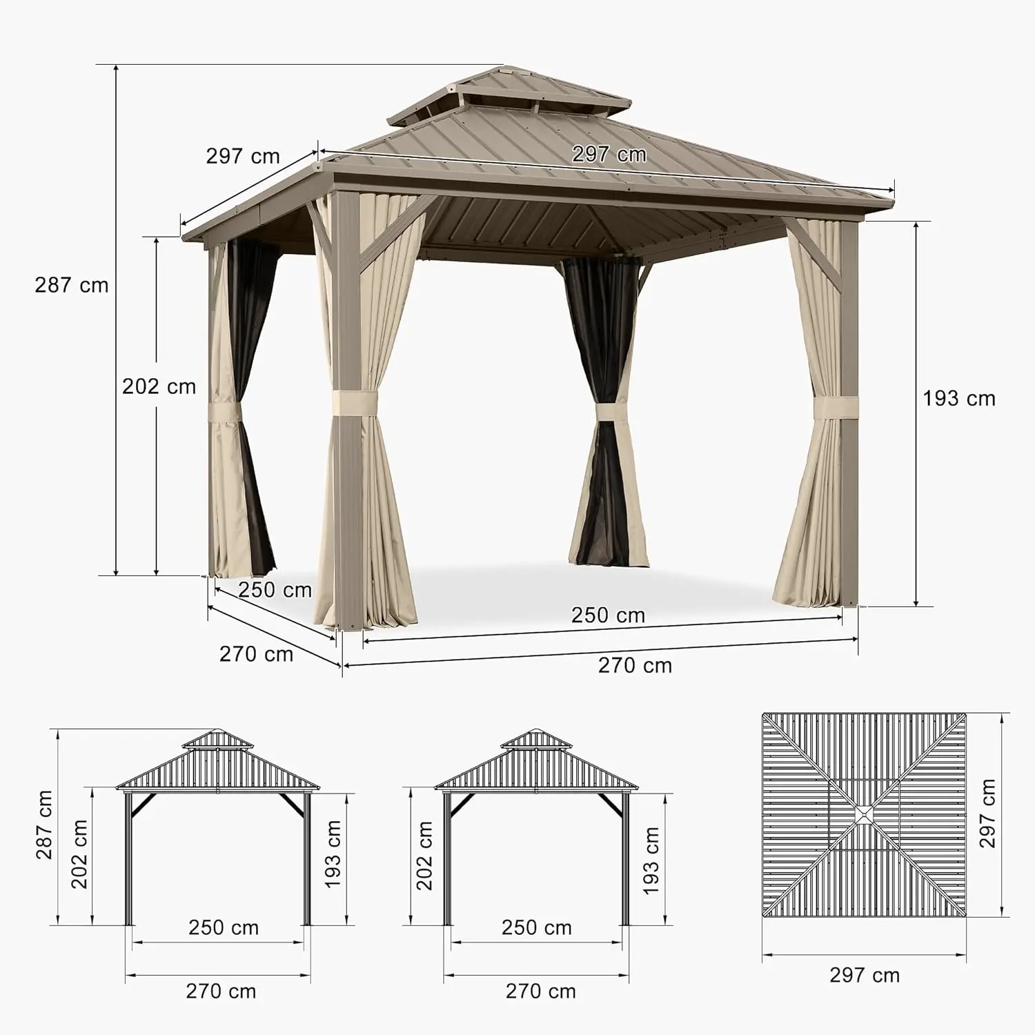 Pergola en aluminium 17,7 m² vue 3