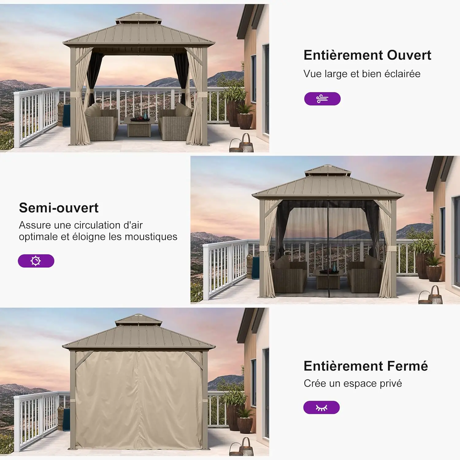 Pergola en aluminium 17,7 m² vue 6