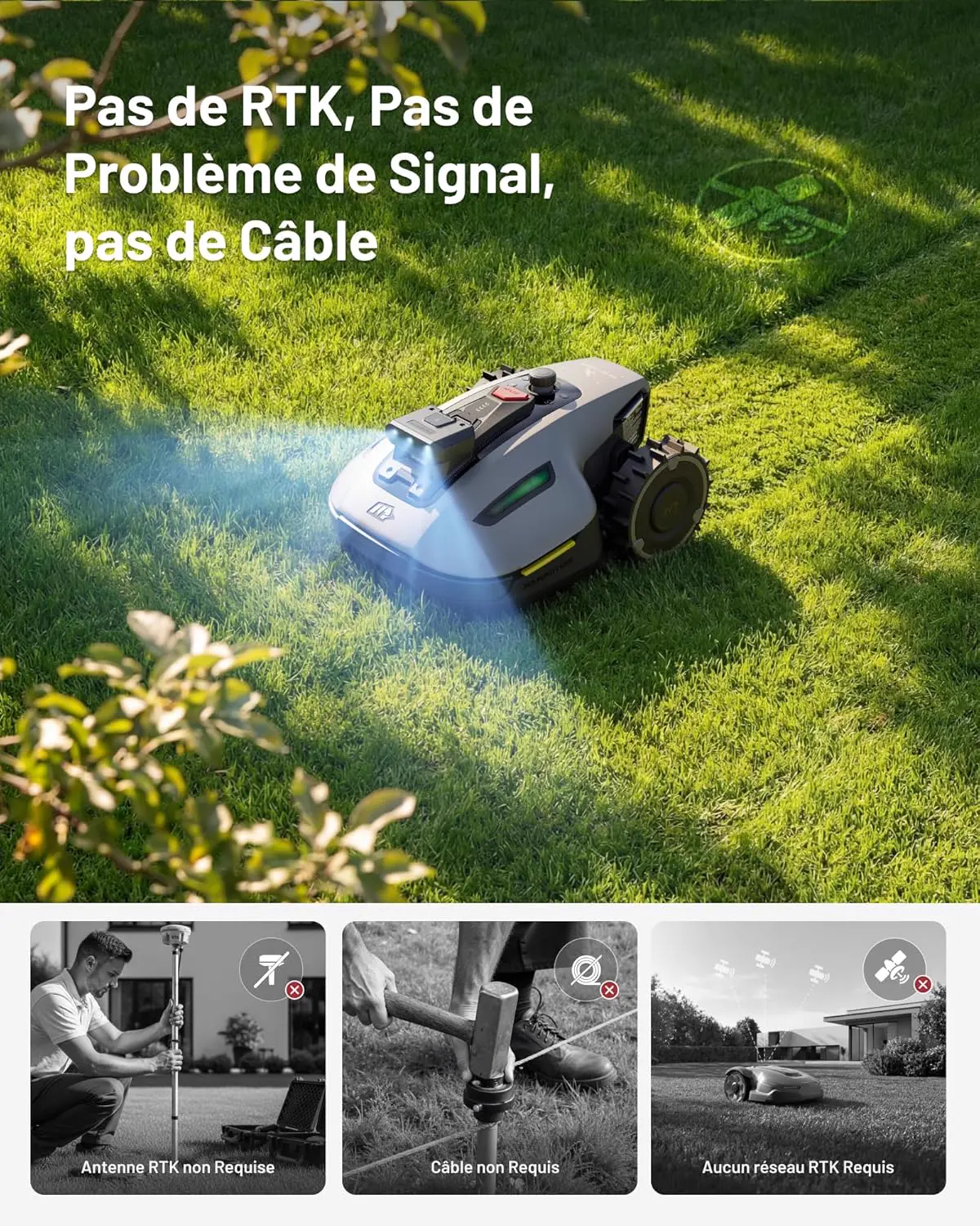 Robot tondeuse 500 m² vue 3