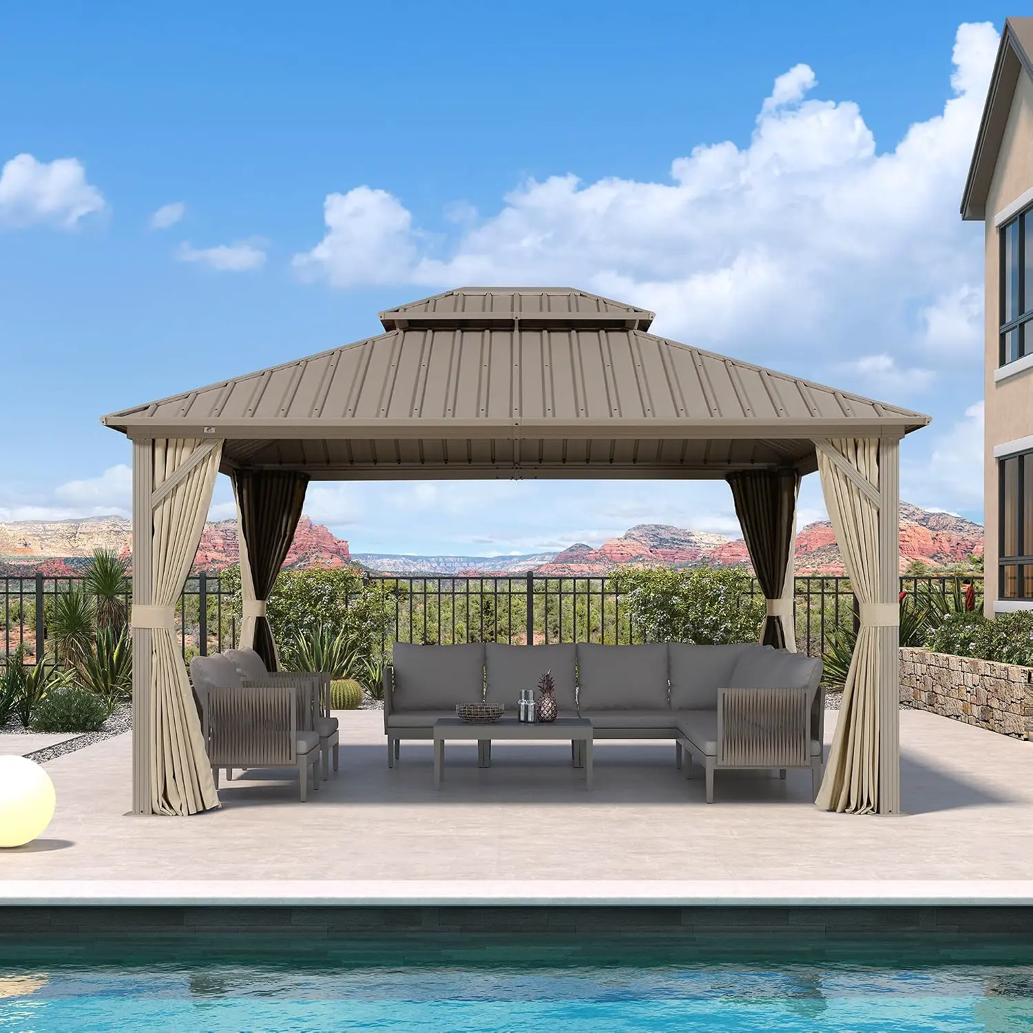 Pergola en aluminium 17,7 m² vue 2