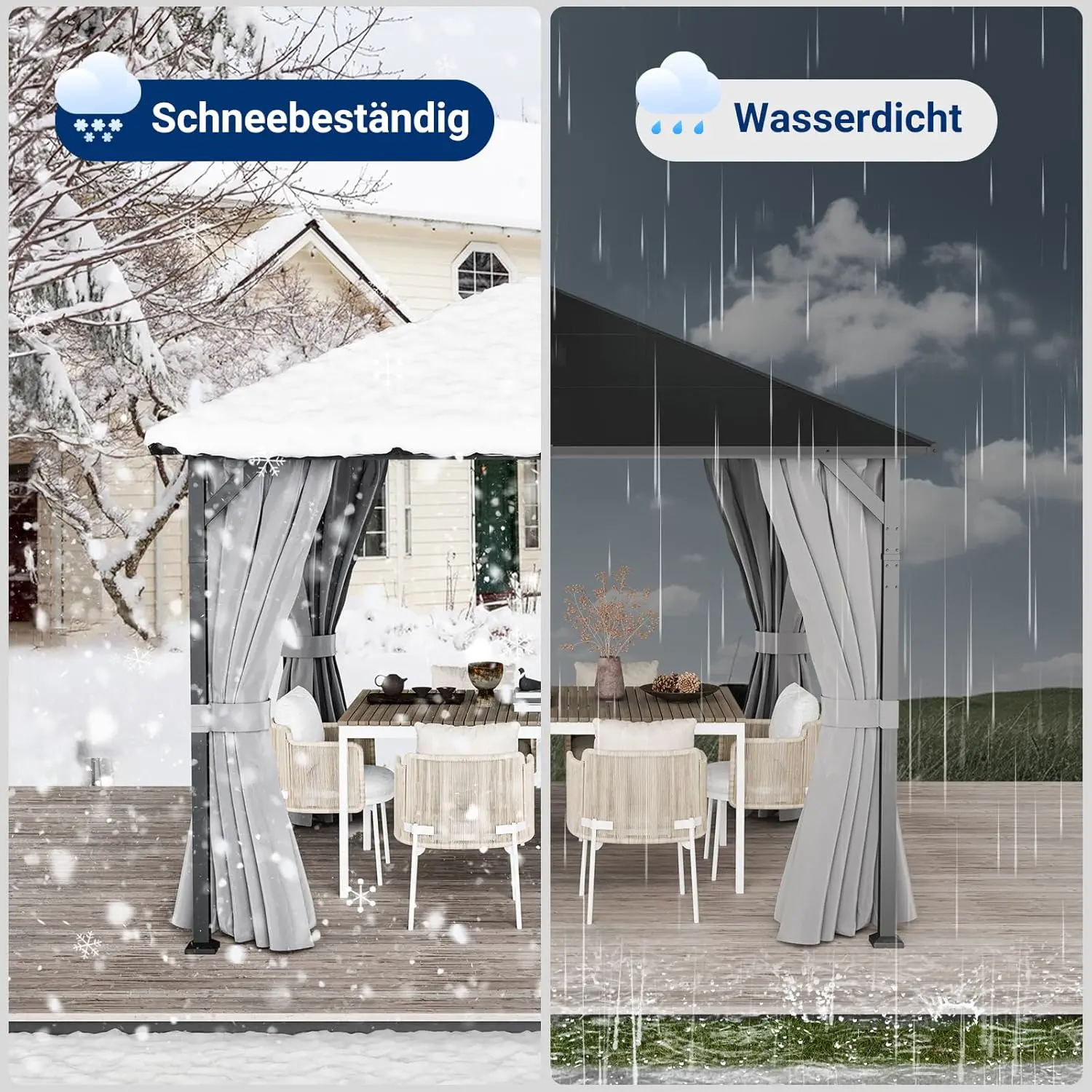 Pergola gris 12 m² vue 7